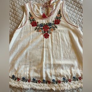 Boho embroidered top